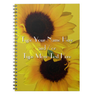 Notebook für Sonnenblumen, benutzerdefiniertes Blu Notizblock