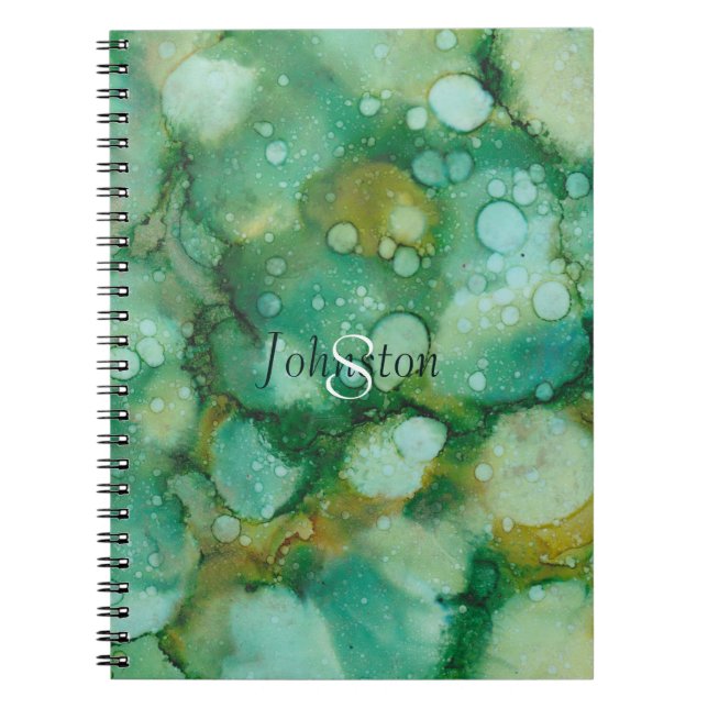 Notebook "Gold Dusted Blume" Personalisieren Notizblock (Vorderseite)