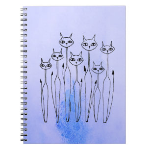 Notebook (handgezeichnet Katzen) Notizblock