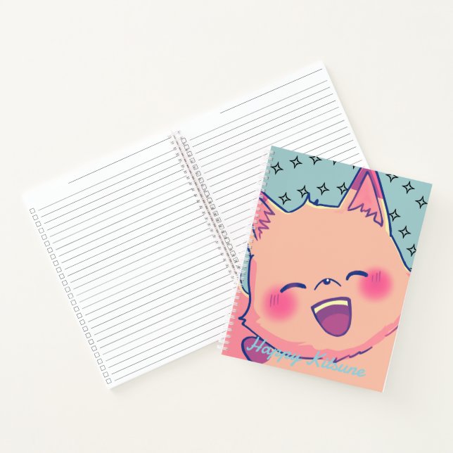 Notebook Happy Kitsune Notizbuch (Innenseite)