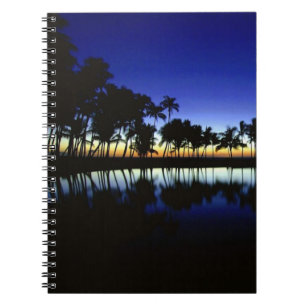 Notebook-Hawaii bei Sunset Notizblock