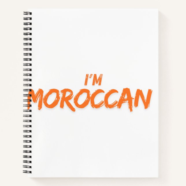 Notebook "I Am marokkanisch" - stolzer marokkanisc Notizbuch (Vorderseite)
