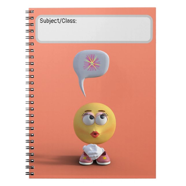 Notebook "Idea Emoji" (Orange) Notizblock (Vorderseite)