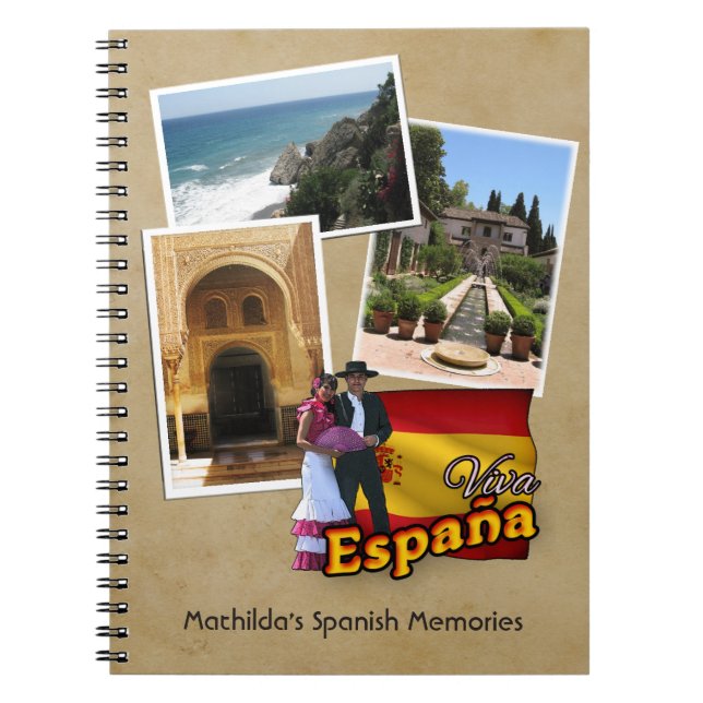 Notebook in Spanien Notizblock (Vorderseite)