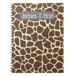 Notebook individuell gestalten - Giraffen drucken Notizblock