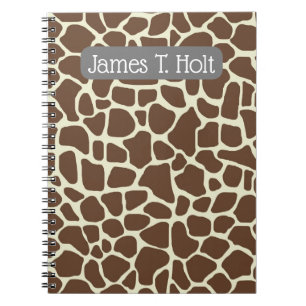 Notebook individuell gestalten - Giraffen drucken Notizblock