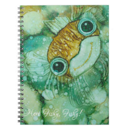 Notebook "Inkblot/Niedliche Fische personalisieren Notizblock
