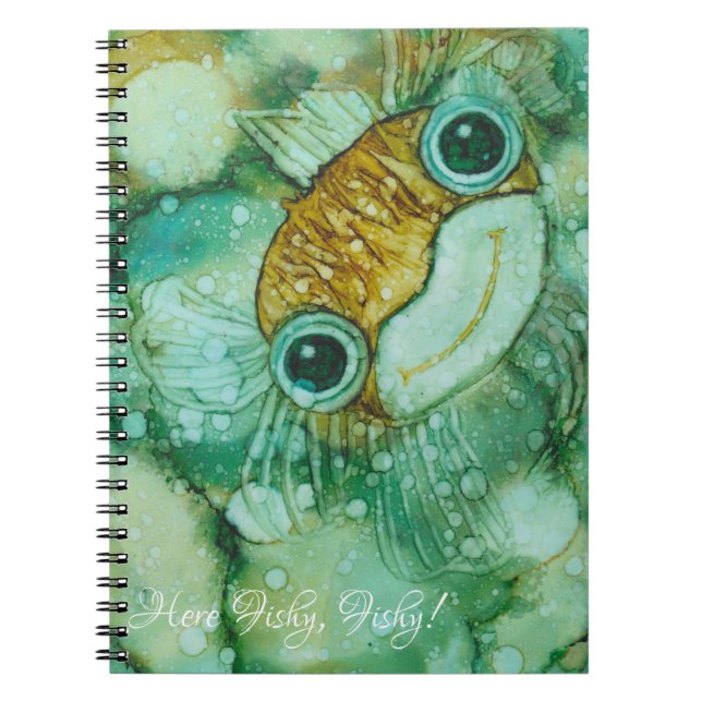 Notebook "Inkblot/Niedliche Fische personalisieren Notizblock (Vorderseite)