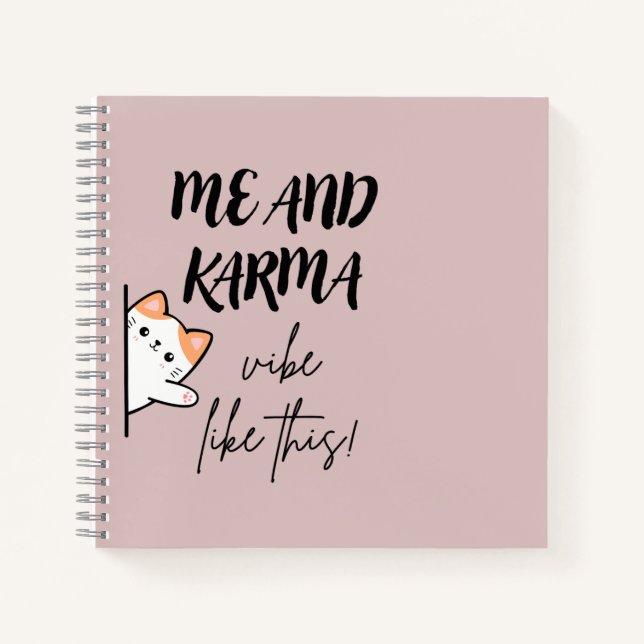 Notebook | karma | cats | journals  notizbuch (Vorderseite)