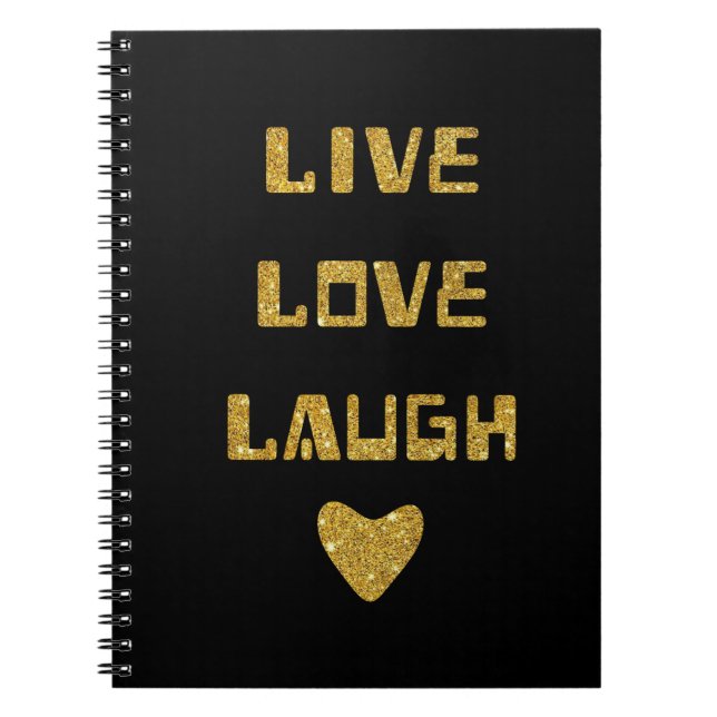 Notebook - Live-Liebe Laugh Notizblock (Vorderseite)