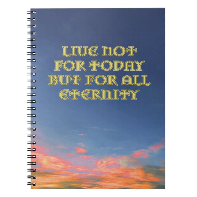 Notebook "Live Not For Today" v2 Notizblock (Vorderseite)