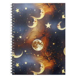 Notebook – Luxury Fiery Orange Celestial Notizblock