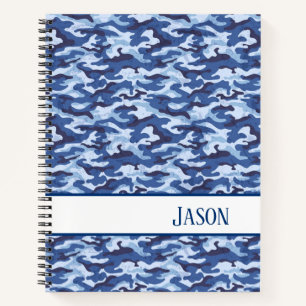 Notebook-Military Blue-Camouflage Notizbuch