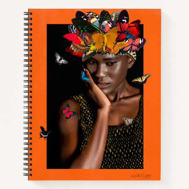 Notebook mit abstraktem Design von Butterfly Gelee Notizbuch (Vorderseite)