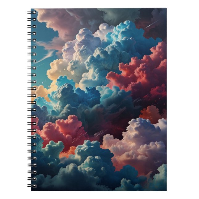 Notebook mit Abstrakter Cloudscape Notizblock (Vorderseite)