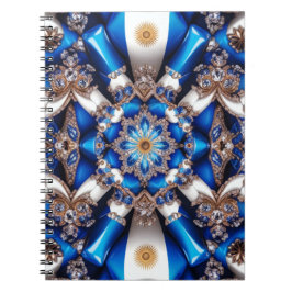 Notebook mit argentinischen Farben - Abstract Desi Notizblock