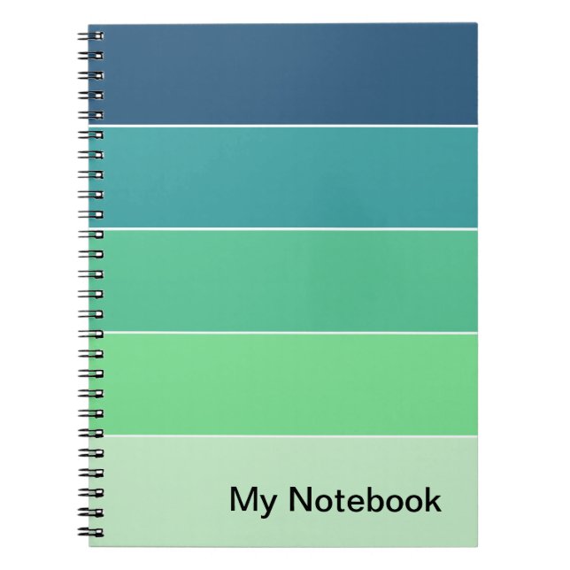 Notebook mit benutzerdefinierbarem Gradient-Design Notizblock (Vorderseite)