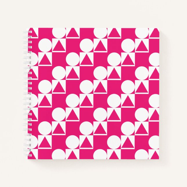 Notebook mit Circle-, Triangle- und Square-Muster Notizbuch (Vorderseite)