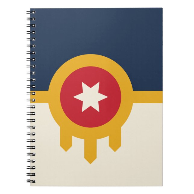 Notebook mit der Flagge von Tulsa City Notizblock (Vorderseite)