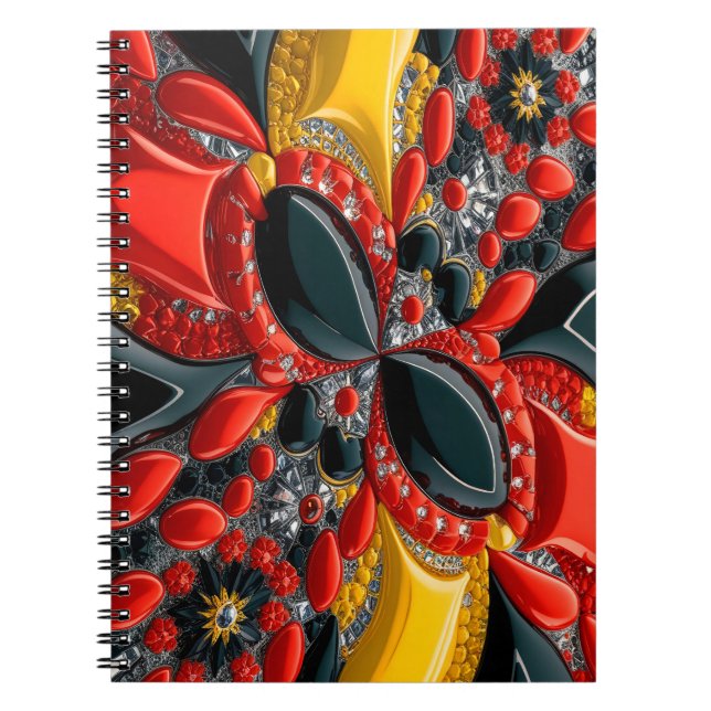 Notebook mit Deutschland Colors Abstract Design Notizblock (Vorderseite)