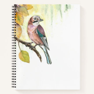Notebook mit Eurasischer Jay Notizbuch