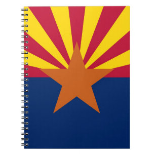Notebook mit Fahne des Arizona-Staat Notizblock