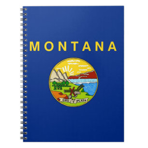 Notebook mit Fahne im Montana-Staat Notizblock