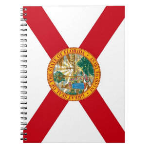 Notebook mit Fahne im Staat von Florida Notizblock