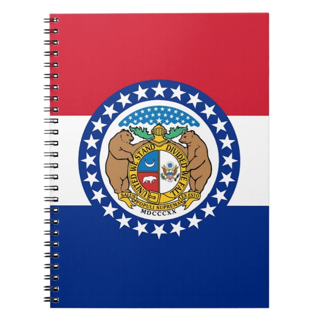 Notebook mit Flag des Missouri-Staat Notizblock (Vorderseite)