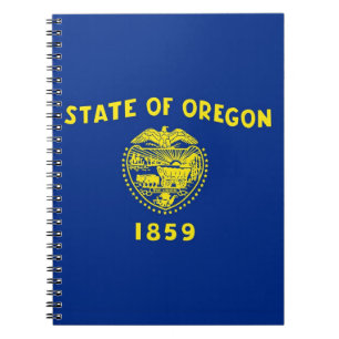 Notebook mit Flag des Oregon Staat Notizblock