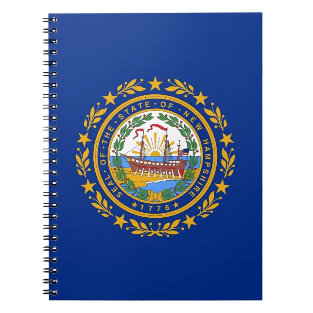 Notebook mit Flag New Hampshire Staat Notizblock (Vorderseite)