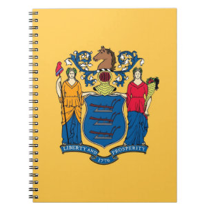 Notebook mit Flag New Jersey Staat Notizblock