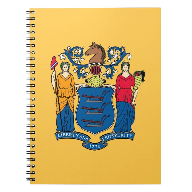 Notebook mit Flag New Jersey Staat Notizblock (Vorderseite)