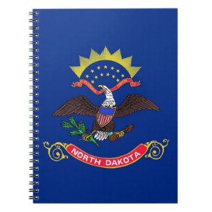 Notebook mit Flag Nord-Dakota-Staat Notizblock