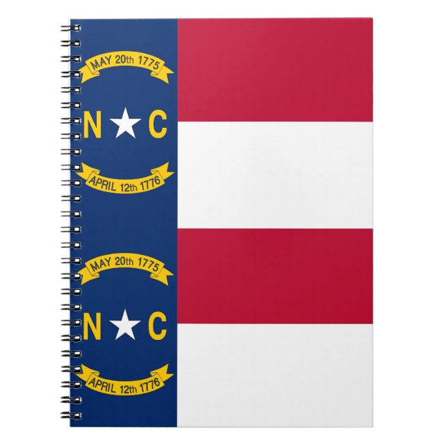 Notebook mit Flag North Carolina Staat Notizblock (Vorderseite)