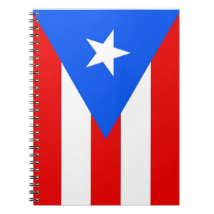 Notebook mit Flag Puerto Rico Staat Notizblock