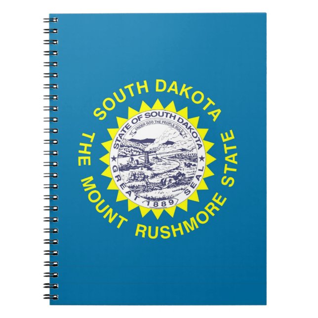 Notebook mit Flag South Dakota Staat Notizblock (Vorderseite)