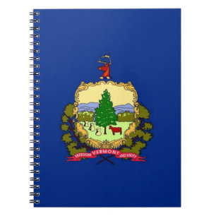 Notebook mit Flag von Vermont Staat Notizblock