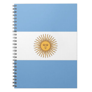 Notebook mit Flagge Argentiniens Notizblock