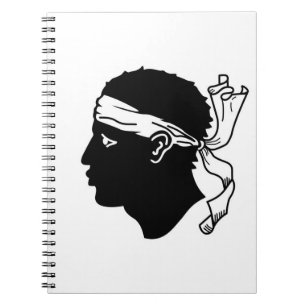 Notebook mit Flagge auf Korsika Notizblock