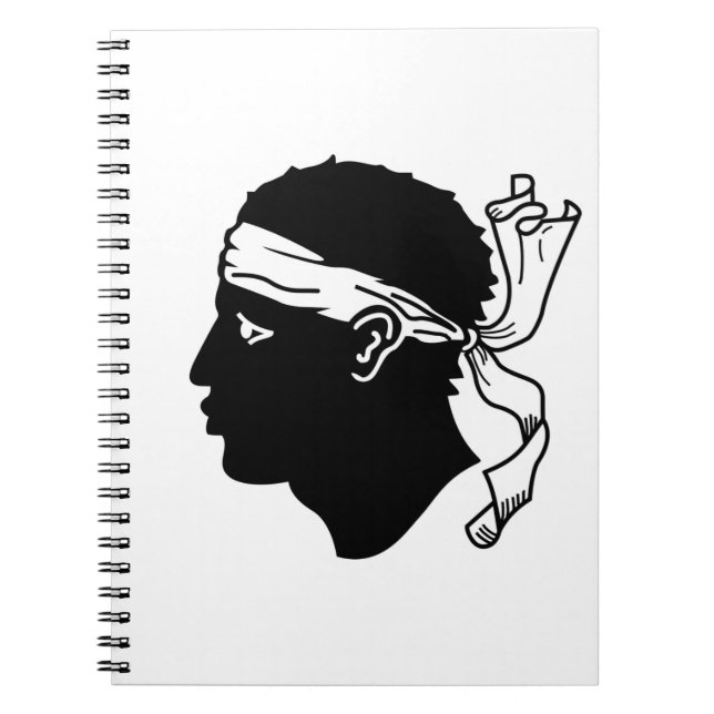 Notebook mit Flagge auf Korsika Notizblock (Vorderseite)