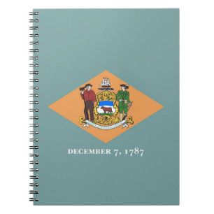 Notebook mit Flagge des Delaware-Staat Notizblock