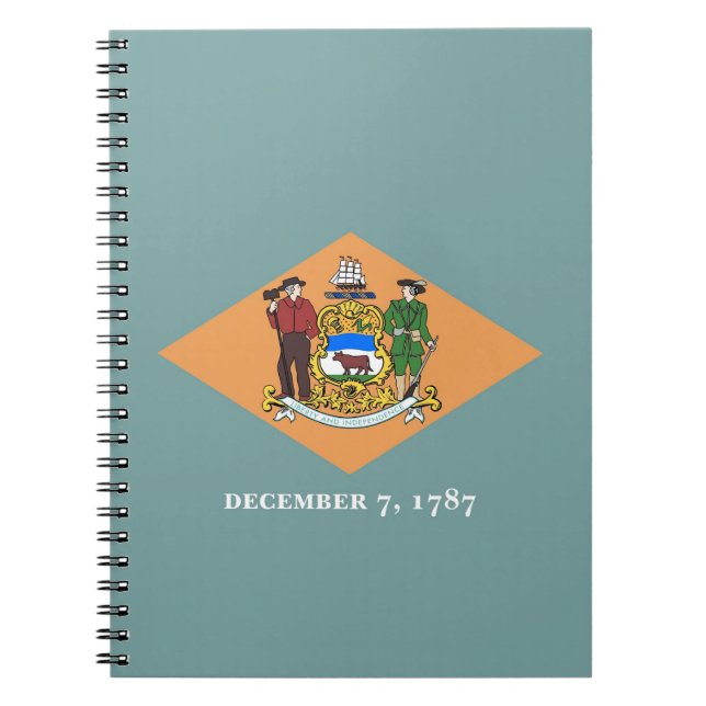 Notebook mit Flagge des Delaware-Staat Notizblock (Vorderseite)