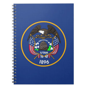 Notebook mit Flagge des Utah-Staat Notizblock