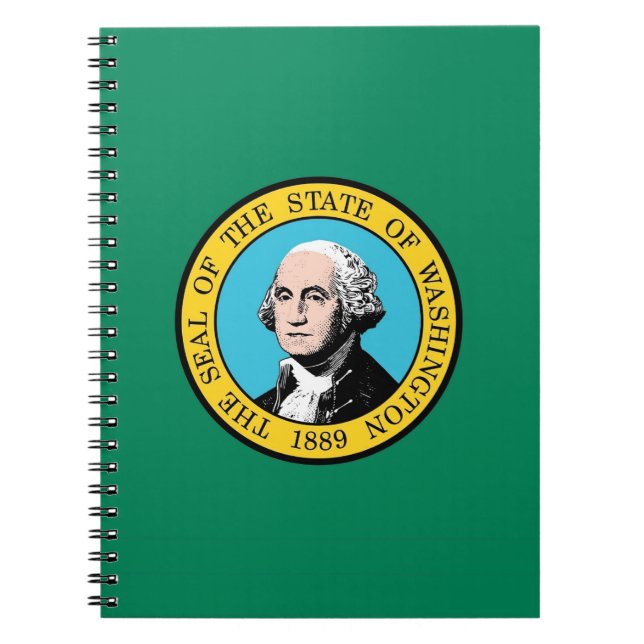 Notebook mit Flagge des Washingtoner Staat Notizblock (Vorderseite)