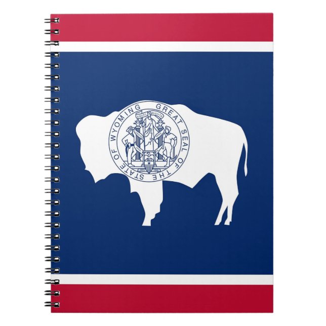 Notebook mit Flagge für den Wyoming-Staat Notizblock (Vorderseite)