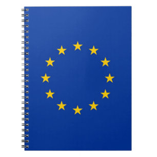 Notebook mit Flagge für europäische Gewerkschaft Notizblock