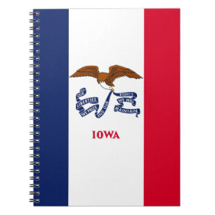 Notebook mit Flagge für Iowa-Staat Notizblock
