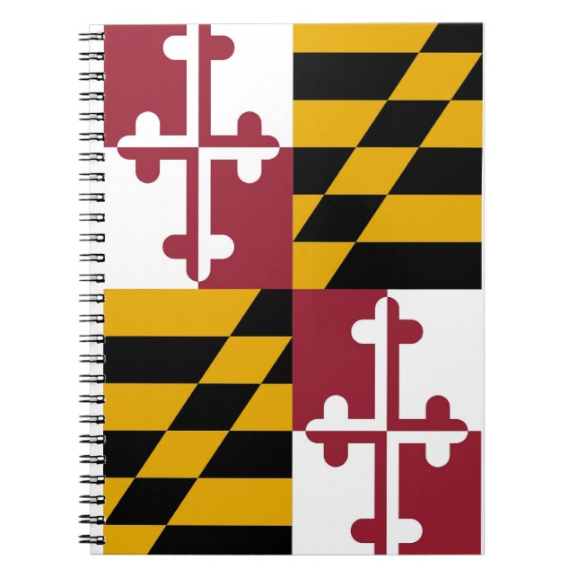 Notebook mit Flagge für Maryland-Staat Notizblock (Vorderseite)