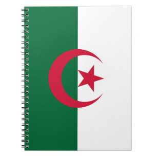 Notebook mit Flagge in Algerien Notizblock